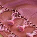 Terracotta Handwoven Banarasi Suit Set with Zari Motifs & Ornate Border