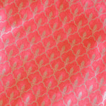 Pink Handwoven Banarasi Munga Muslin Suit Set with Zari Butis & Ornate Border