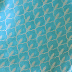 Ice Blue Handwoven Banarasi Munga Muslin Suit Set with Zari Butis & Ornate Border