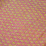 Pink Banarasi Suit Fabric with Golden Floral Zari
