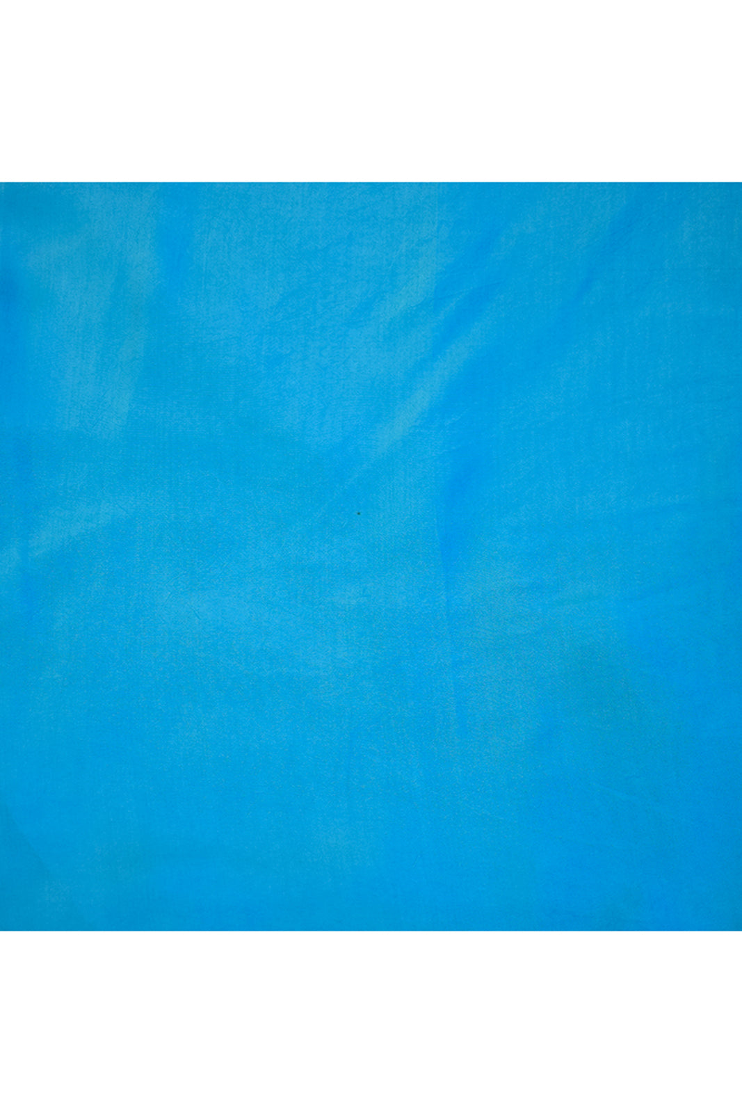 Chiffon shimmer saree with golden self print- Coppersulphate blue