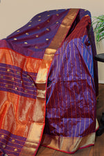 Purple Mulberry Silk Saree