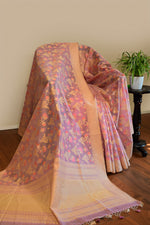 Lavender Jamdani-Inspired Banarasi Silk Saree