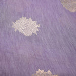 Lilac- Linen Tussar Banarasi Kadwa Unstitched Suit Set