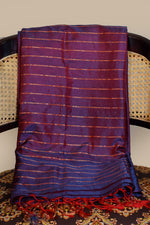 Purple Mulberry Silk Saree