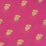 Hot Pink Banarasi Suit Fabric with Regal Zari Stripes