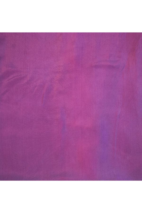 Jute Upada golden checker pattern saree-Magenta