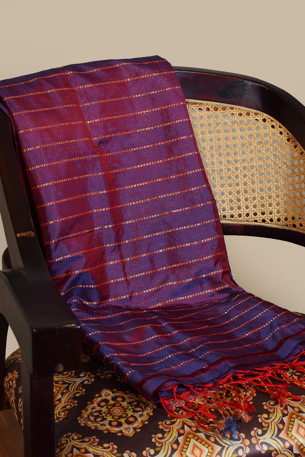 Purple Mulberry Silk Saree