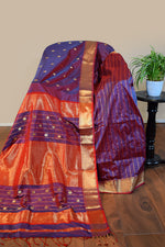 Purple Mulberry Silk Saree