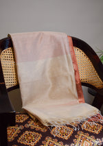 Antique Gold Maheshwari Tissue Silk Saree