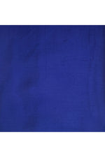 Jute Upada golden checker pattern saree-Royal blue