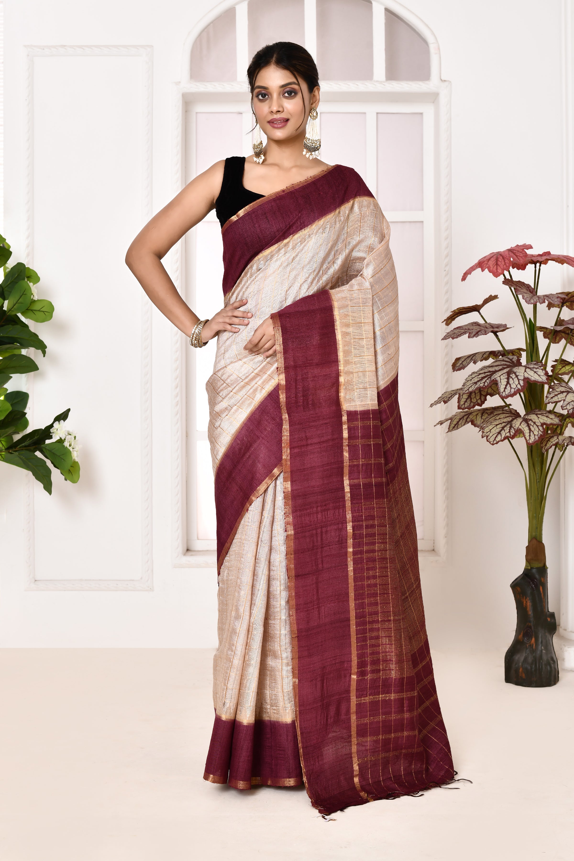 Pure Tussar Banarasi Saree
