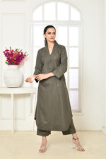 Solid colored cotton slub co-ord set