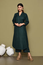 Solid colored cotton slub co-ord set