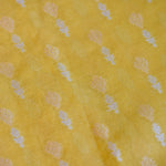 Yellow Chanderi Banarasi Suit Set with Kadwa Zari Weaving
