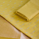 Yellow Chanderi Banarasi Suit Set with Kadwa Zari Weaving
