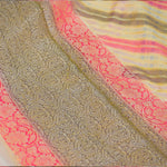 Pink Banarasi Georgette Suit Set with Leheriya Pattern