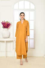 Solid colored cotton slub co-ord set