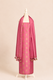 Pure chanderi kurta with floral & leaf pattern meenakari weaving,matching chanderi dupatta and bottom-purple