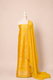 Pure tussar silk kurta with kadwa weaving,matching crepe bottom & chiffon dupatta with lace-golden yellow