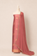 Pure tussar silk kurta with kadwa weaving,matching crepe bottom & chiffon dupatta with lace-onion pink