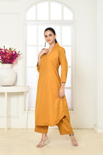 Solid colored cotton slub co-ord set