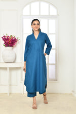 Solid colored cotton slub co-ord set