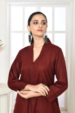 Solid colored cotton slub co-ord set