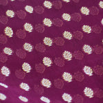 Plum Banarasi Georgette Suit Set with Floral Zari Motifs & Ornate Border