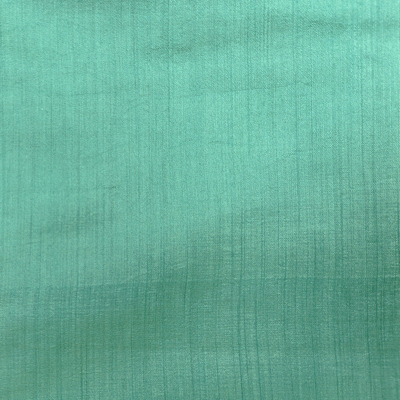 Teal Green Tussar Linen Suit Set with Antique Zari Motifs and Hand-Tied Tassels