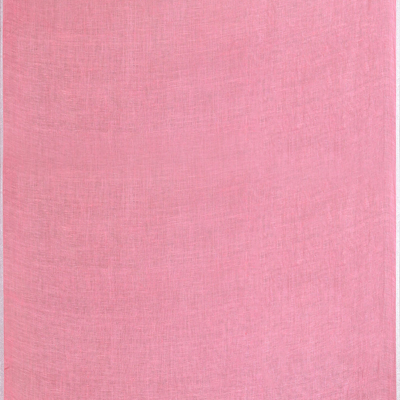 Floral printed linen cotton saree zari border with blouse piece