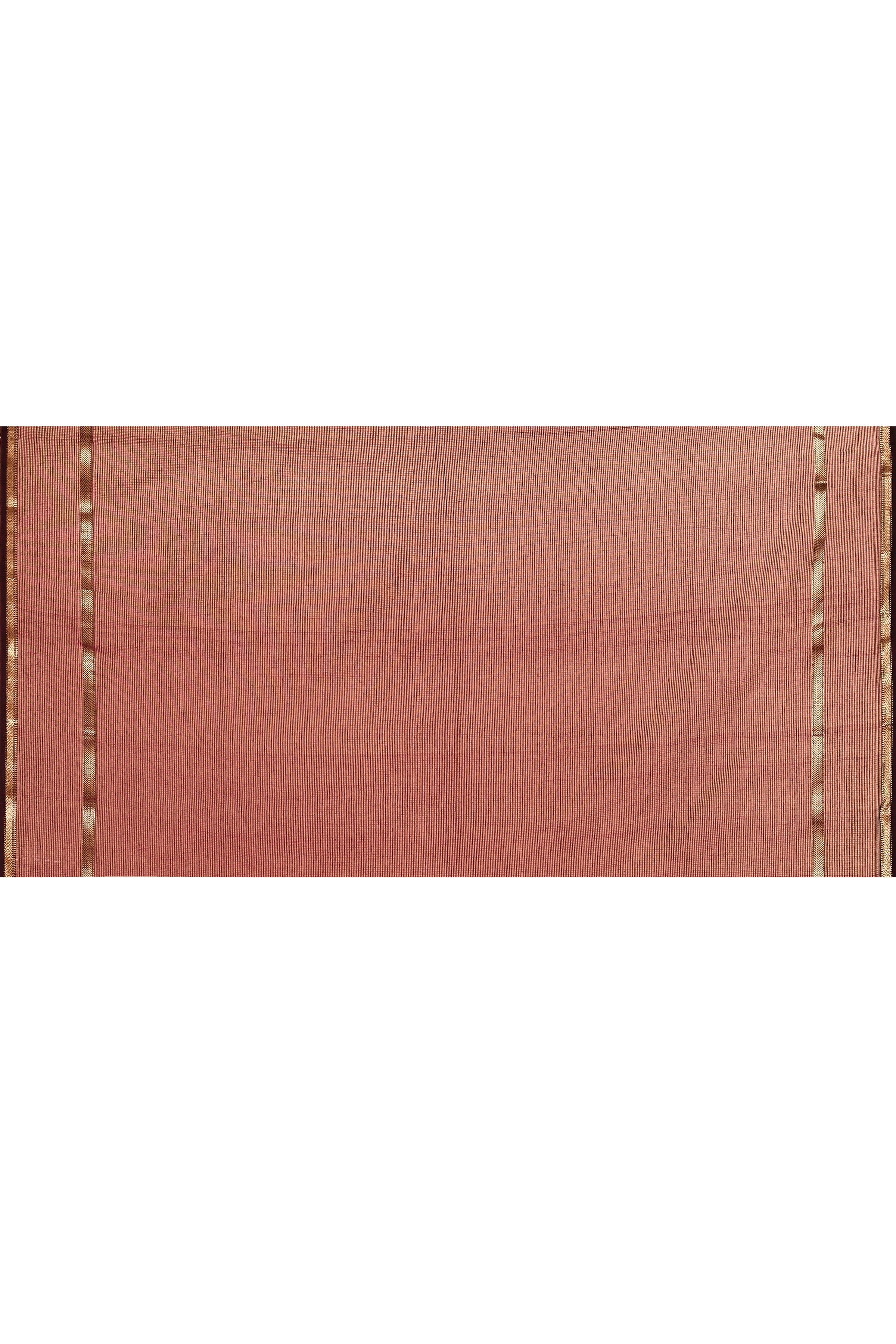 Plain Maheshwari pure handloom double border small checks saree