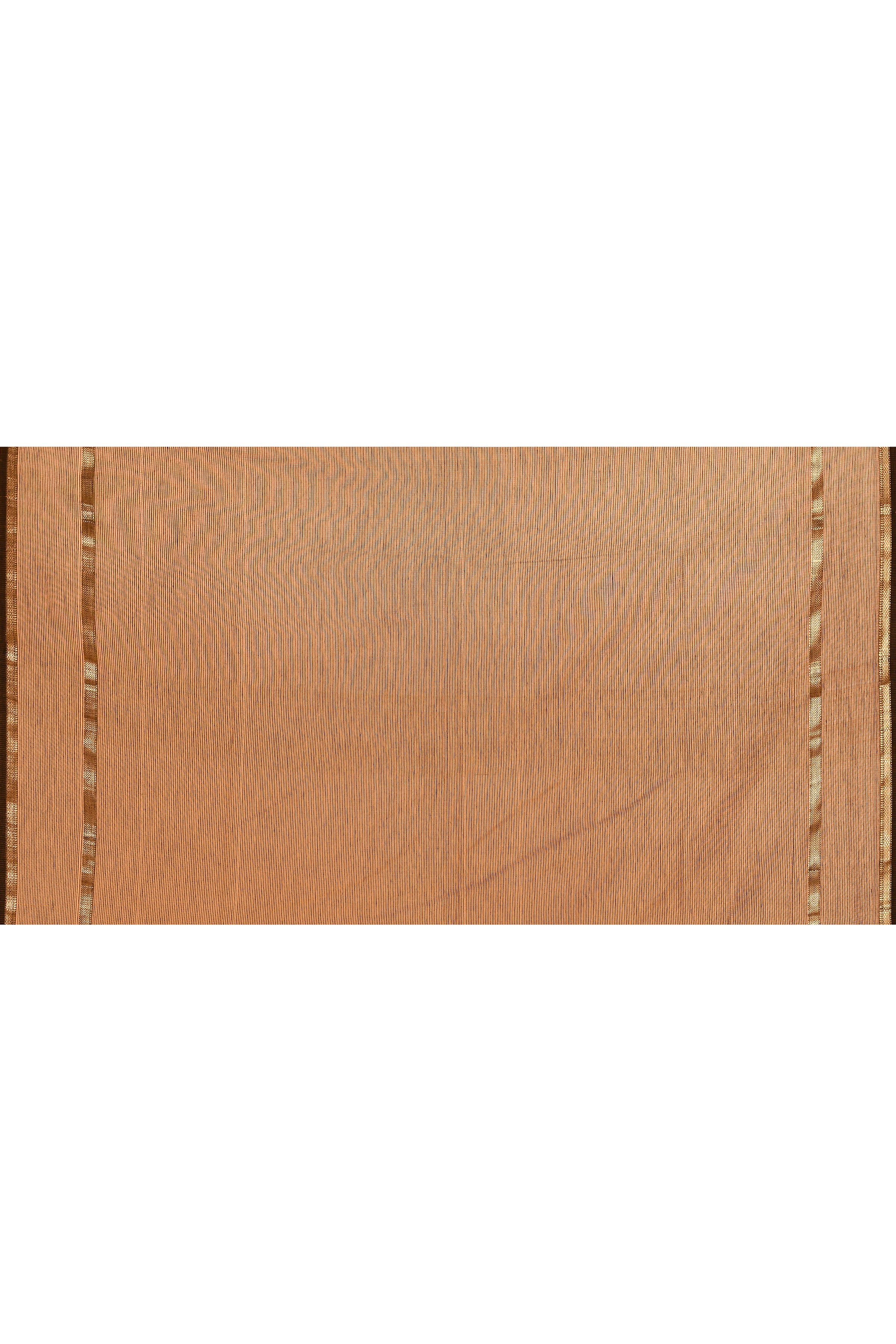 Plain Maheshwari pure handloom double border small checks saree