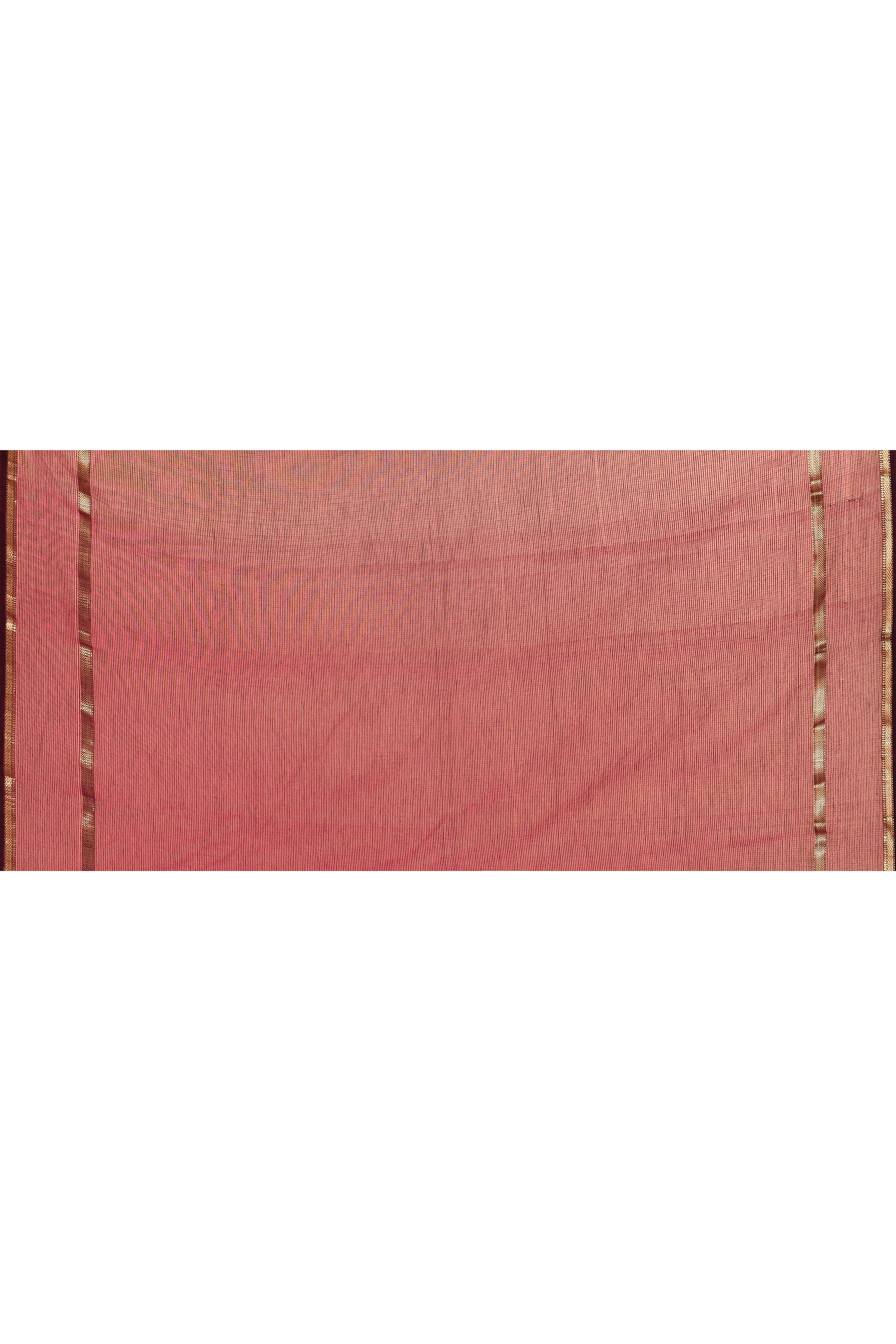 Plain Maheshwari pure handloom double border small checks saree