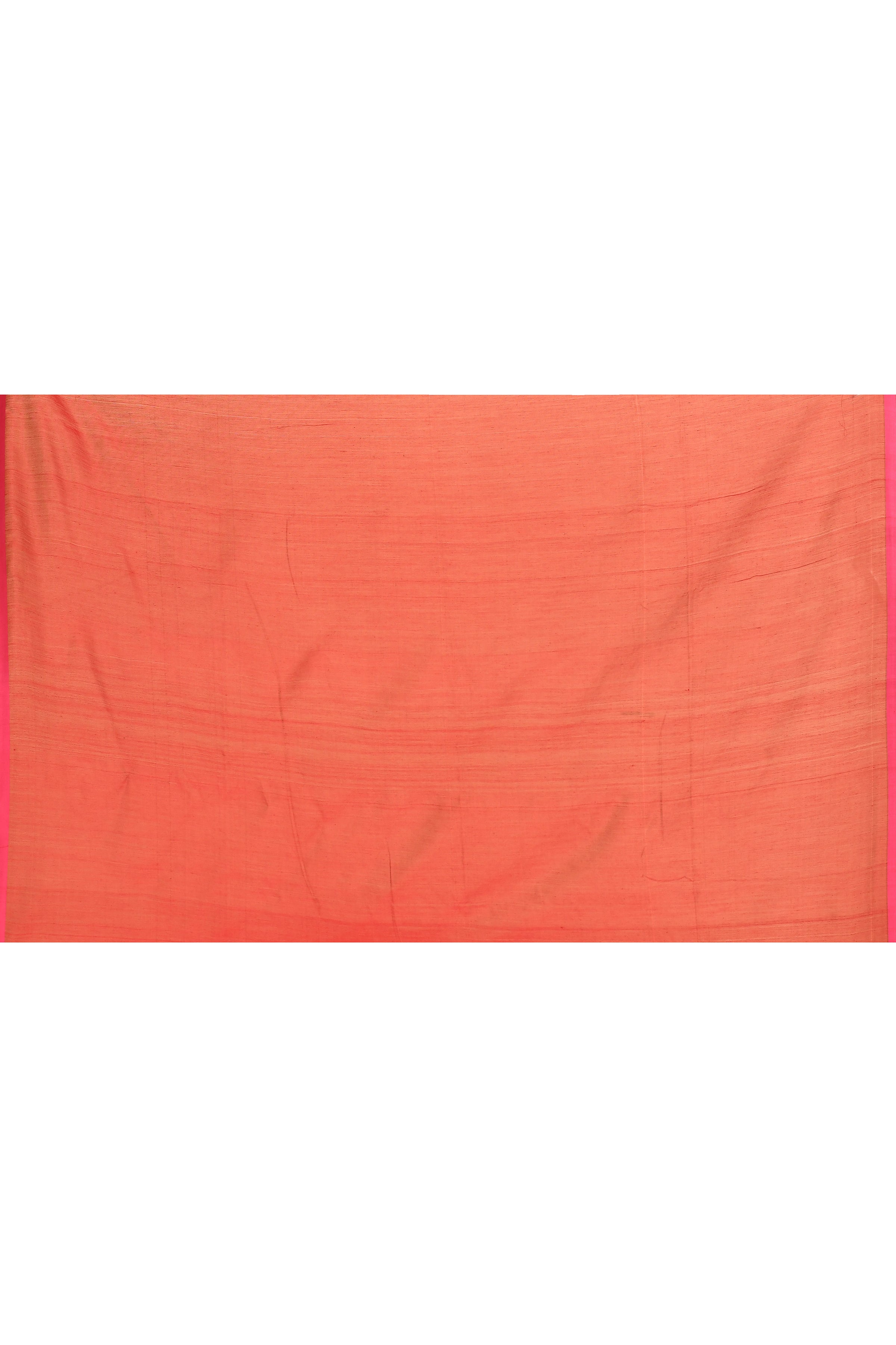 Maheshwari pure handloom plain solid color saree with thin contrast dark pink border-red