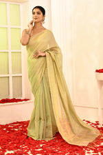 Maheshwari pure handloom zari tissue maheshwari plain saree