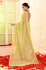 Maheshwari pure handloom zari tissue maheshwari plain saree