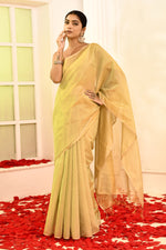 Maheshwari pure handloom zari tissue maheshwari plain saree