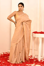 Maheshwari pure handloom zari tissue maheshwari plain saree