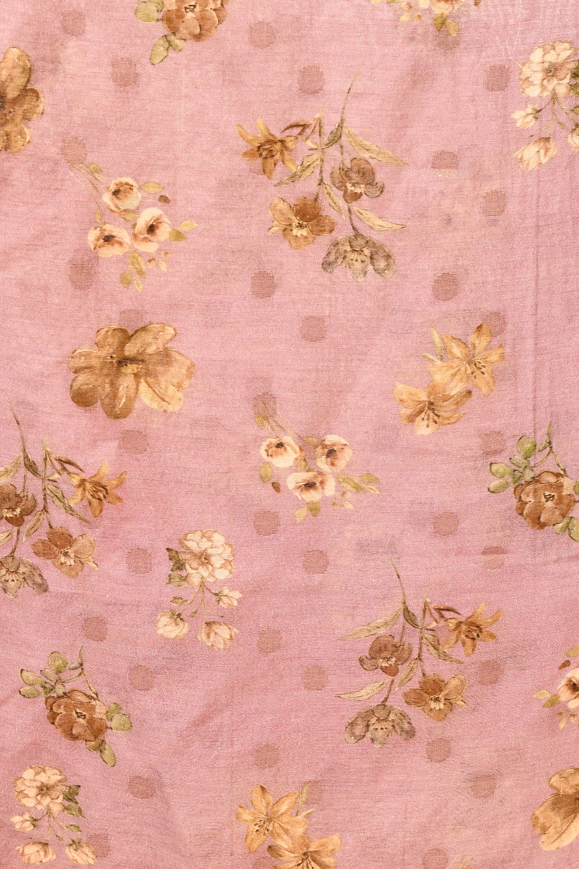 Pure Munga Tussar woven Saree with floral digital printed blouse