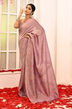 Pure Munga Tussar woven Saree with floral digital printed blouse