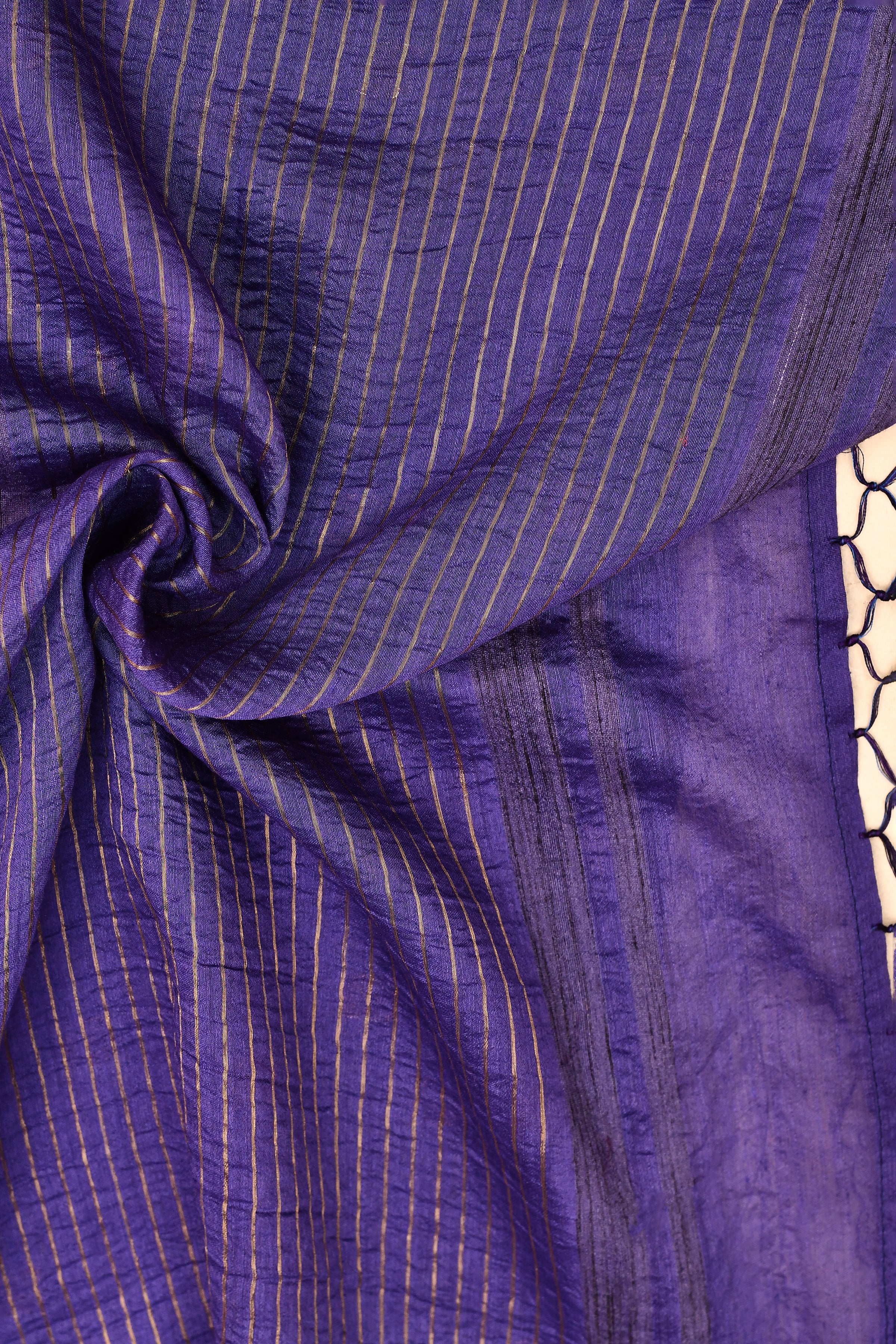 Pure Munga Tussar woven Saree with floral digital printed blouse