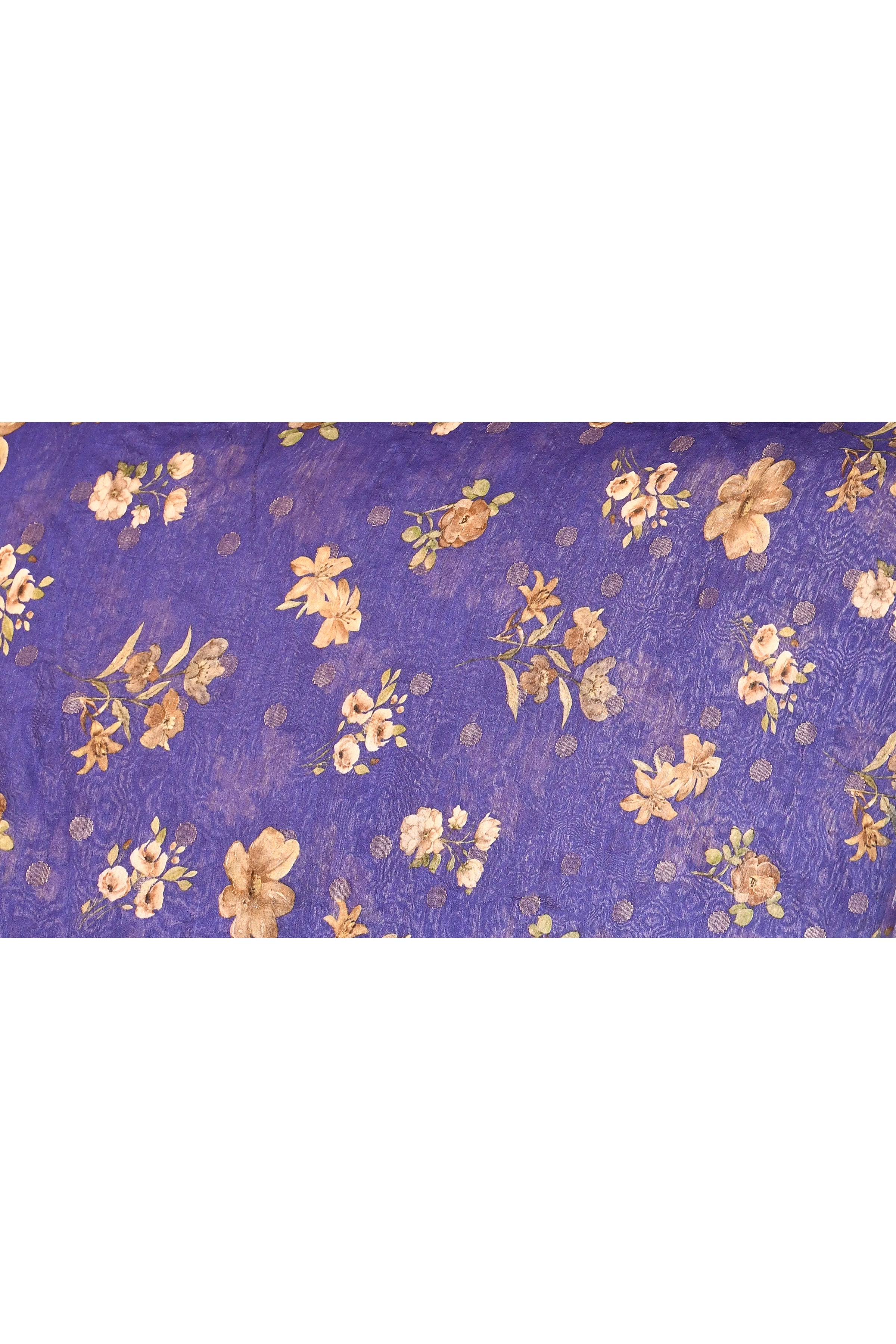 Pure Munga Tussar woven Saree with floral digital printed blouse