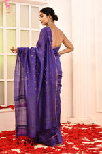 Pure Munga Tussar woven Saree with floral digital printed blouse