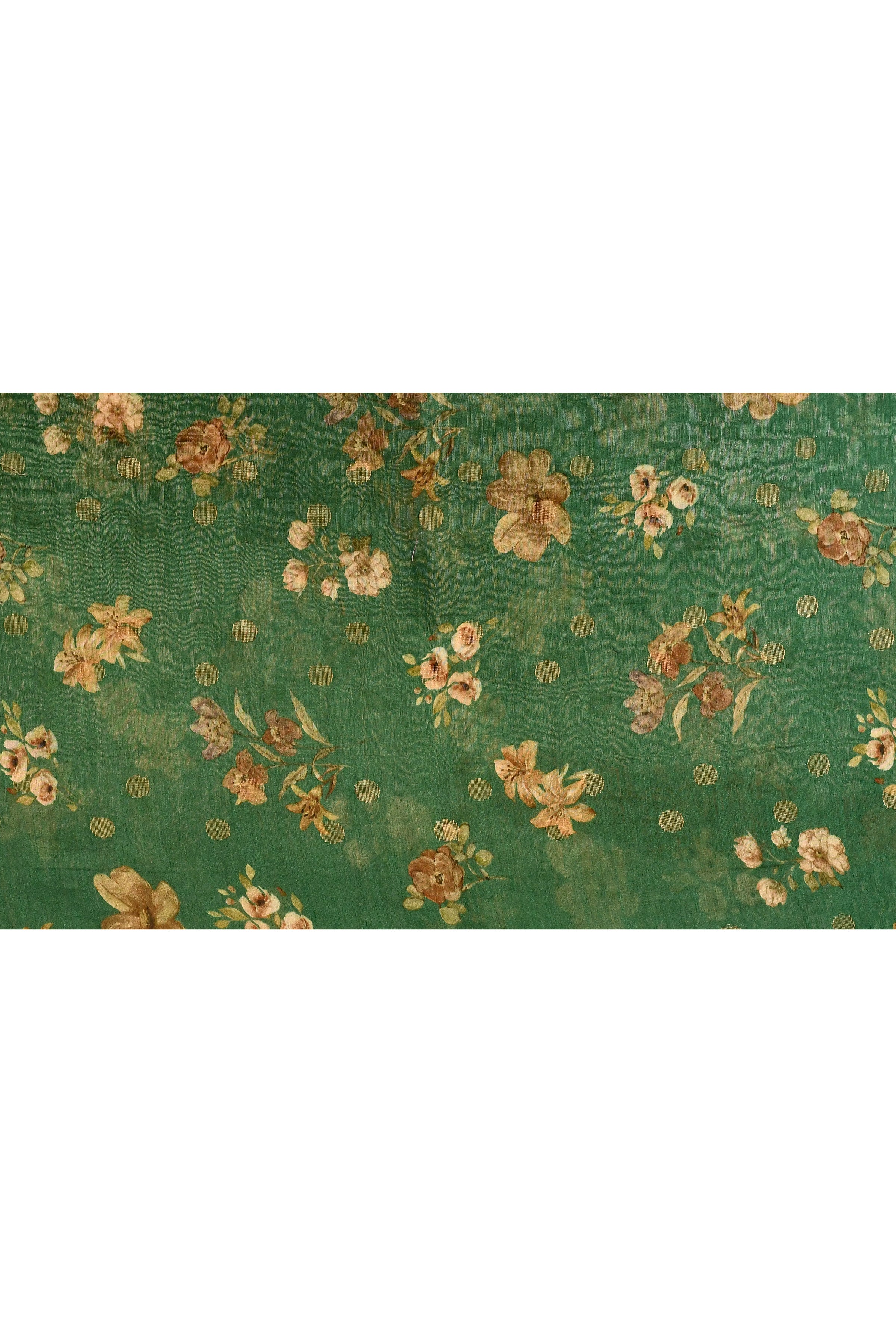 Pure Munga Tussar woven Saree with floral digital printed blouse