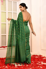 Pure Munga Tussar woven Saree with floral digital printed blouse