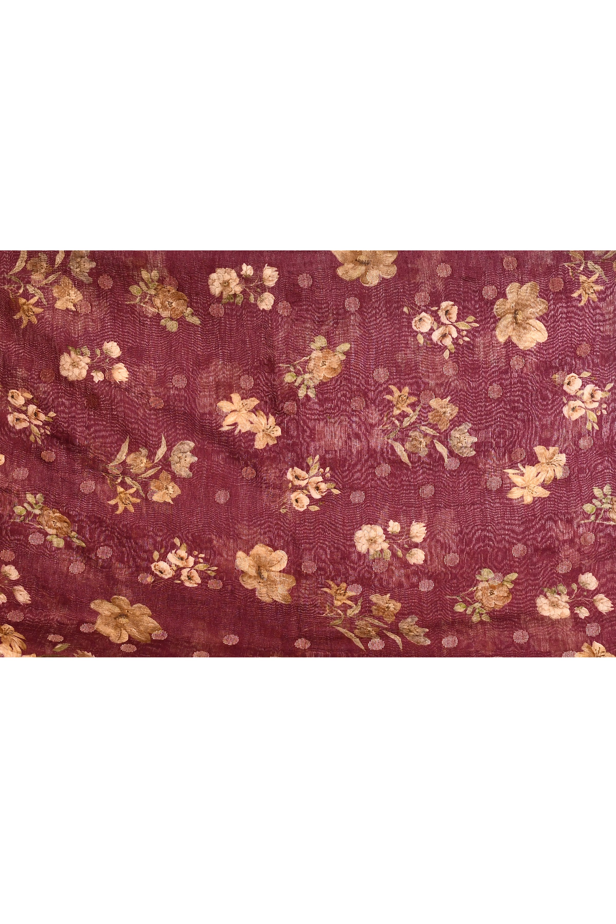 Pure Munga Tussar woven Saree with floral digital printed blouse