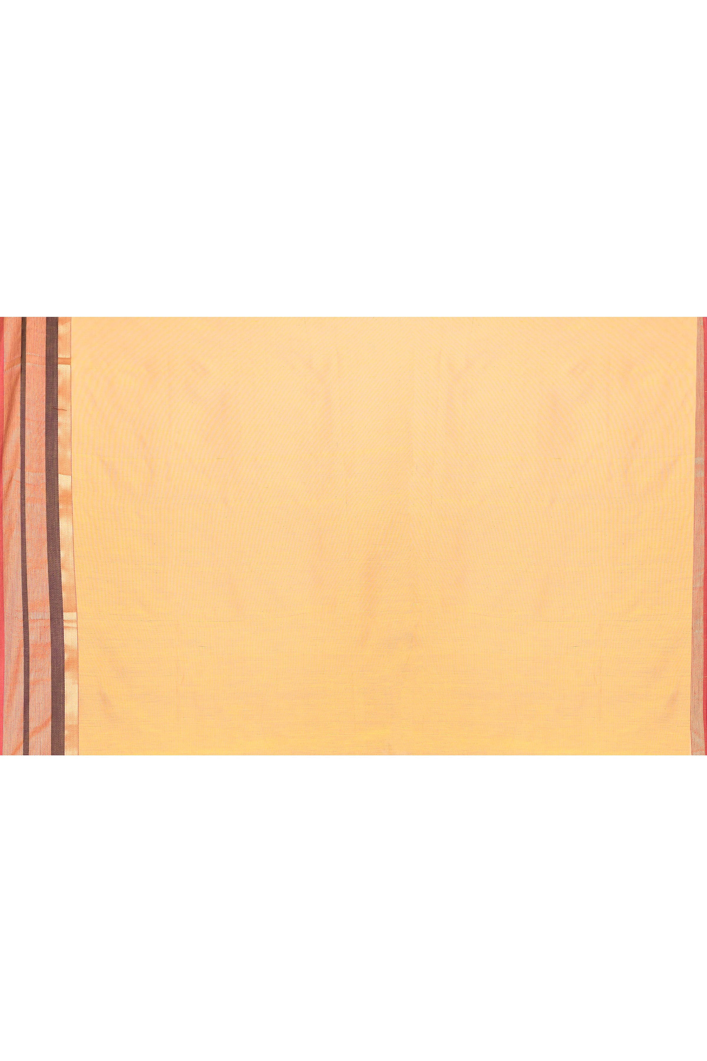 Maheshwari pure handloom plain saree with broad contrast border