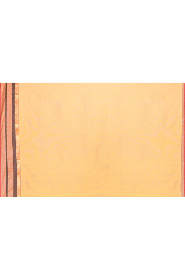 Maheshwari pure handloom plain saree with broad contrast border