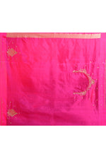 Pure Munga Silk Saree with Delicately Woven Floral Butis – Black